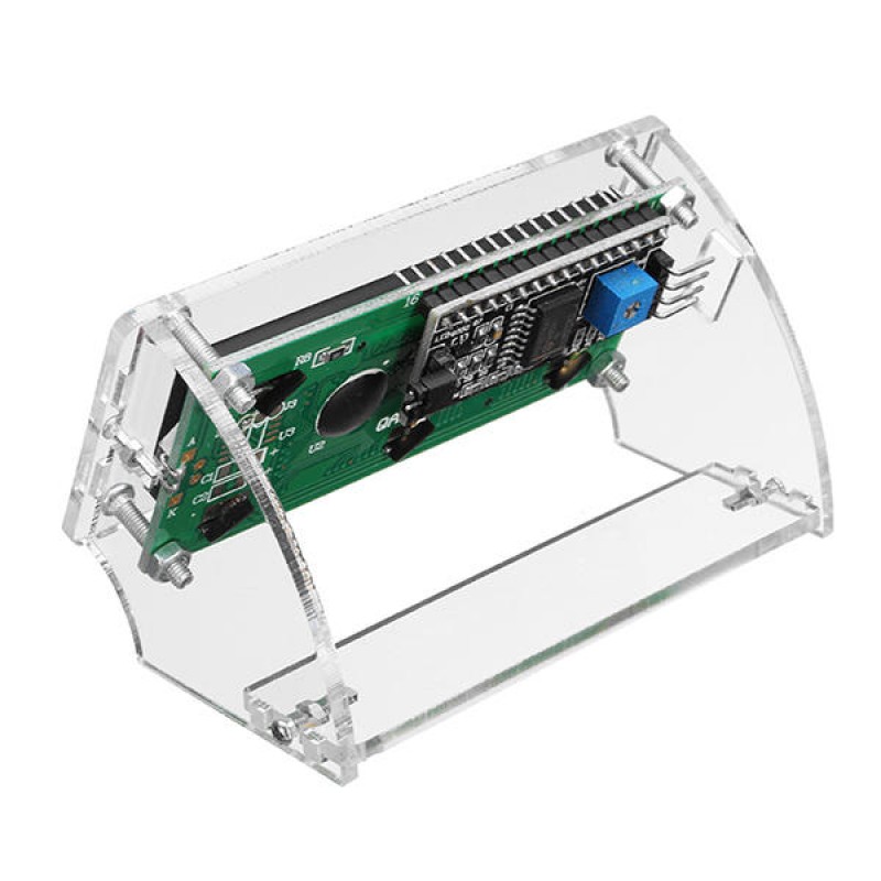 IIC / I2C 1602 Blue Backlight LCD Display Module With Shell Bracket