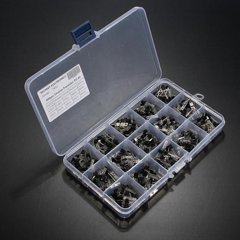 600 Pcs 15 Value x 40 Pcs Transistor TO-92 Assortment Box Kit