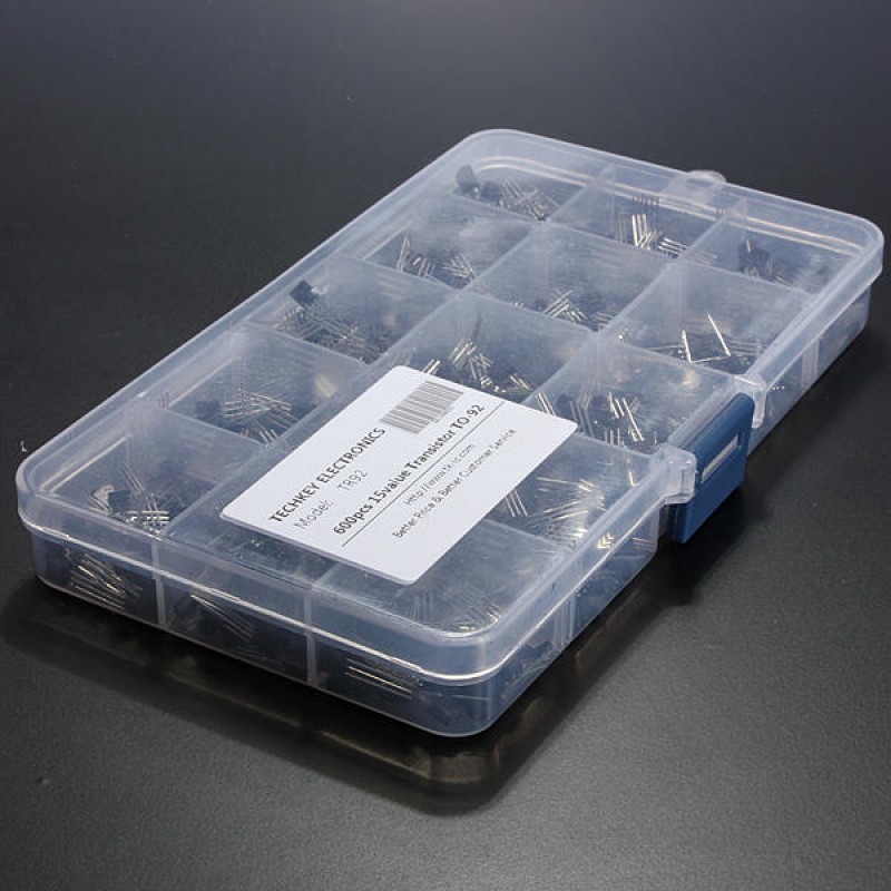 3 Set 600 Pcs 15 Value Transistor TO-92 Assortment Box Kit