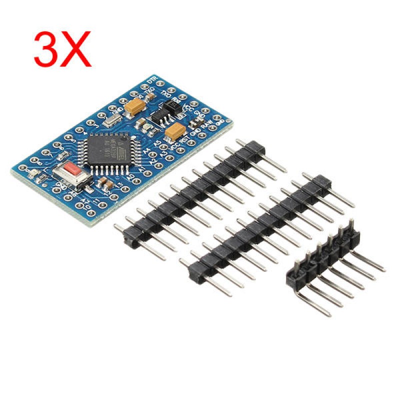 3Pcs Pro Mini ATMEGA328P Module 3.3V 8M Interactive Media Upgrade Version