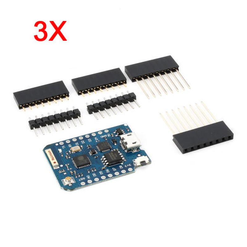 3Pcs D1 Mini Pro 16M Bytes External Antenna Connector ESP8266 WIFI Internet Of Things Development Board