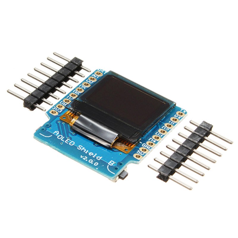 3pcs OLED Shield V2.0.0 For Wemos D1 Mini 0.66 Inch 64X48 IIC I2C Two Button
