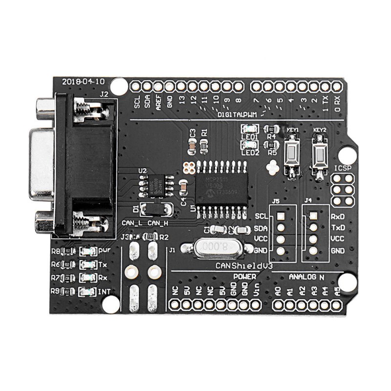 3PCS SPI MCP2515 EF02037 CAN BUS Shield Development Board High Speed Communication Module