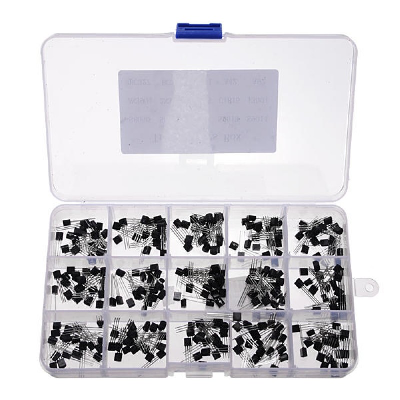 5 x 300pcs 15 Values TO-92 Transistors Pack Transistor Assortment Kit