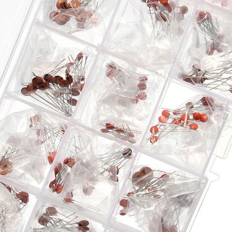 300 Pcs Ceramic Capacitors Kit With Component Box